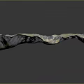 3D Rendered Mountainous Terrain Model With Colorful Topographic Features Valleys And Snowy Peaks
