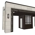 New Chinese Style Gate Characteristic Entrance Gate 3d model