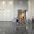 Bright Spacious Modern Office Building Lobby With Professional Front Desk Reception And Smart Access Gates