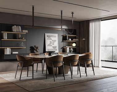 Modern Minotti Restaurant 3d model