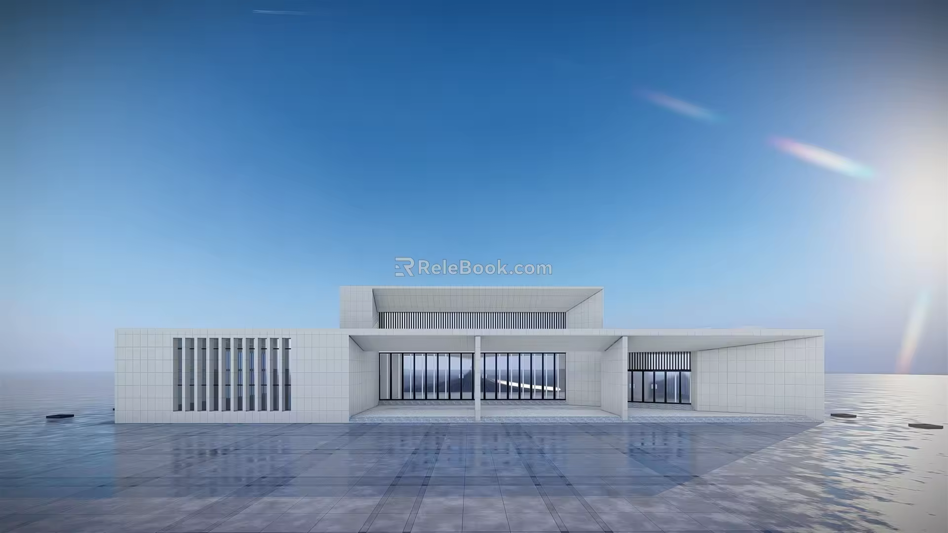 Modern Architecture Office Service Center Reception Center Sales Office 3d model