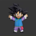 Cute Smiling Cartoon Character With Blue Outfit Purple Pants And Open Arms