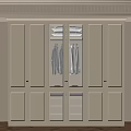 Luxury Modern Wardrobe Design With Glass Doors And White Cabinet Panels