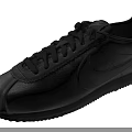 Black Leather Casual Shoes With Classic Laces And Rubber Sole Design