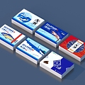 Carton Seafood Packaging Box 3d model