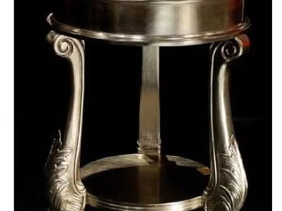 Ornate Vintage Round Table With Carved Metal Legs And Decorative Base 3d model