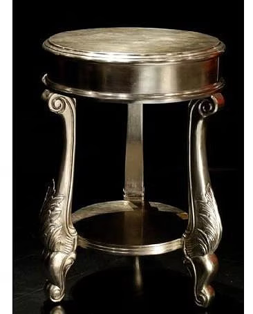 Ornate Vintage Round Table With Carved Metal Legs And Decorative Base 3d model