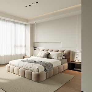 Cream wind bedroom 3d model