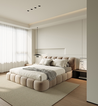 Cream wind bedroom 3d model