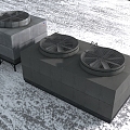 Modern exhaust fan equipment exhaust machine 3d model