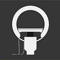 MEDORTY White Circular Medical Device With Flat Platform And Power Cord