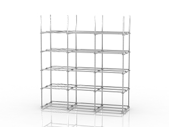 Modern exhibition shelf 3d model