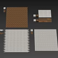 Tile Wall Components Featuring Various Colors Hexagonal Patterns And Textured Finishes 3d model