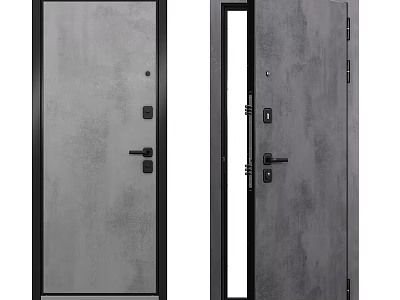 Modern Security Door With Steel Construction Secure Lock And Durable Design For Home Safety 3d model