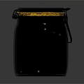 Transparent Glass Storage Jars With Yellow Seal And Metal Clip Lids