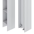 Modern Storage Cabinets With White And Black Design And Open Shelves