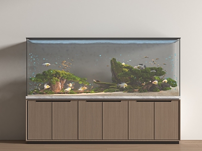 Modern fish tank embedded fish tank fish tank cabinet 3d model