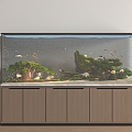 Modern fish tank embedded fish tank fish tank cabinet 3d model