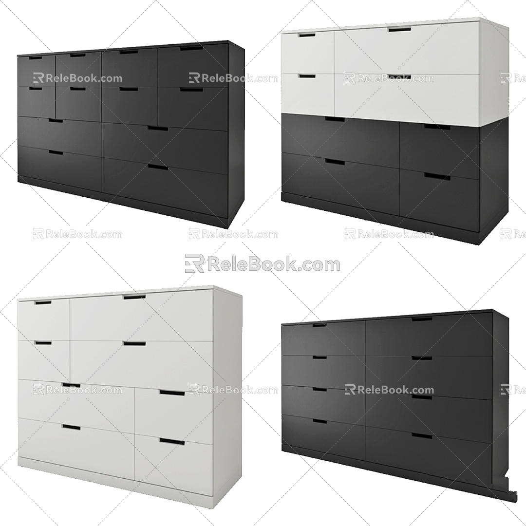 Modern other nordli Ikea chest of drawers 3d model