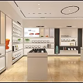 Manufacturing Product Exhibition Hall With Display Shelves TV Screen And Showroom Layout