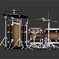 Professional Complete Drum Set With Multiple Drums Cymbals And Stands