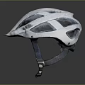 Military Tactical White Helmet With Blue Pattern Ventilation Holes And Adjustable Straps