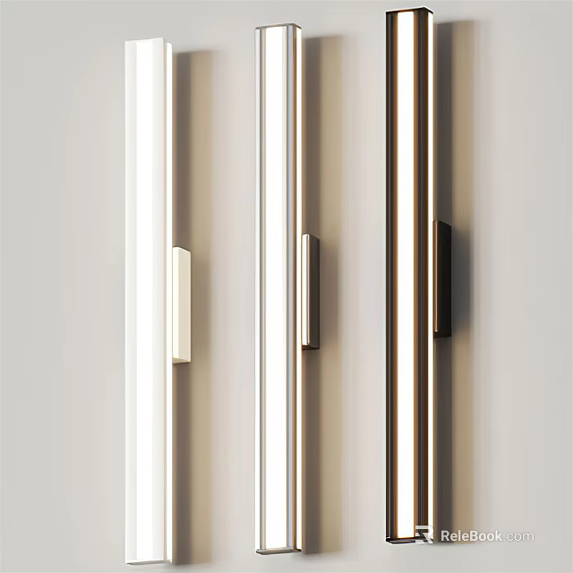 Modern Wall Lights With Sleek Design In White Black And Gold Metal Finish 3d model 
