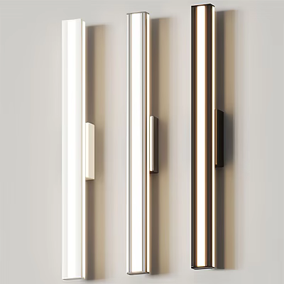 Modern Wall Lights With Sleek Design In White Black And Gold Metal Finish 3d model