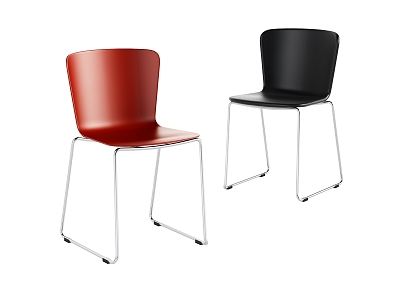 Simple and stylish atmospheric plastic dining chair combination model