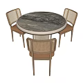 Casual table and chair combination 3d model