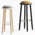 Modern Bar Stool Bar Chair Combination 3d model