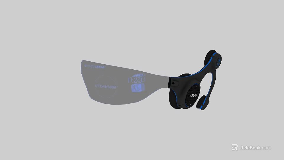Eyewear Store Featuring Smart Sports Glasses With Display Screen And Headphones 3d model 