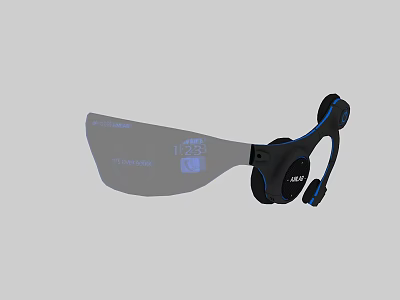 Eyewear Store Featuring Smart Sports Glasses With Display Screen And Headphones 3d model