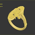 Elegant Gold Ring With Diamond Accents For Fashionable Clothing Accessories