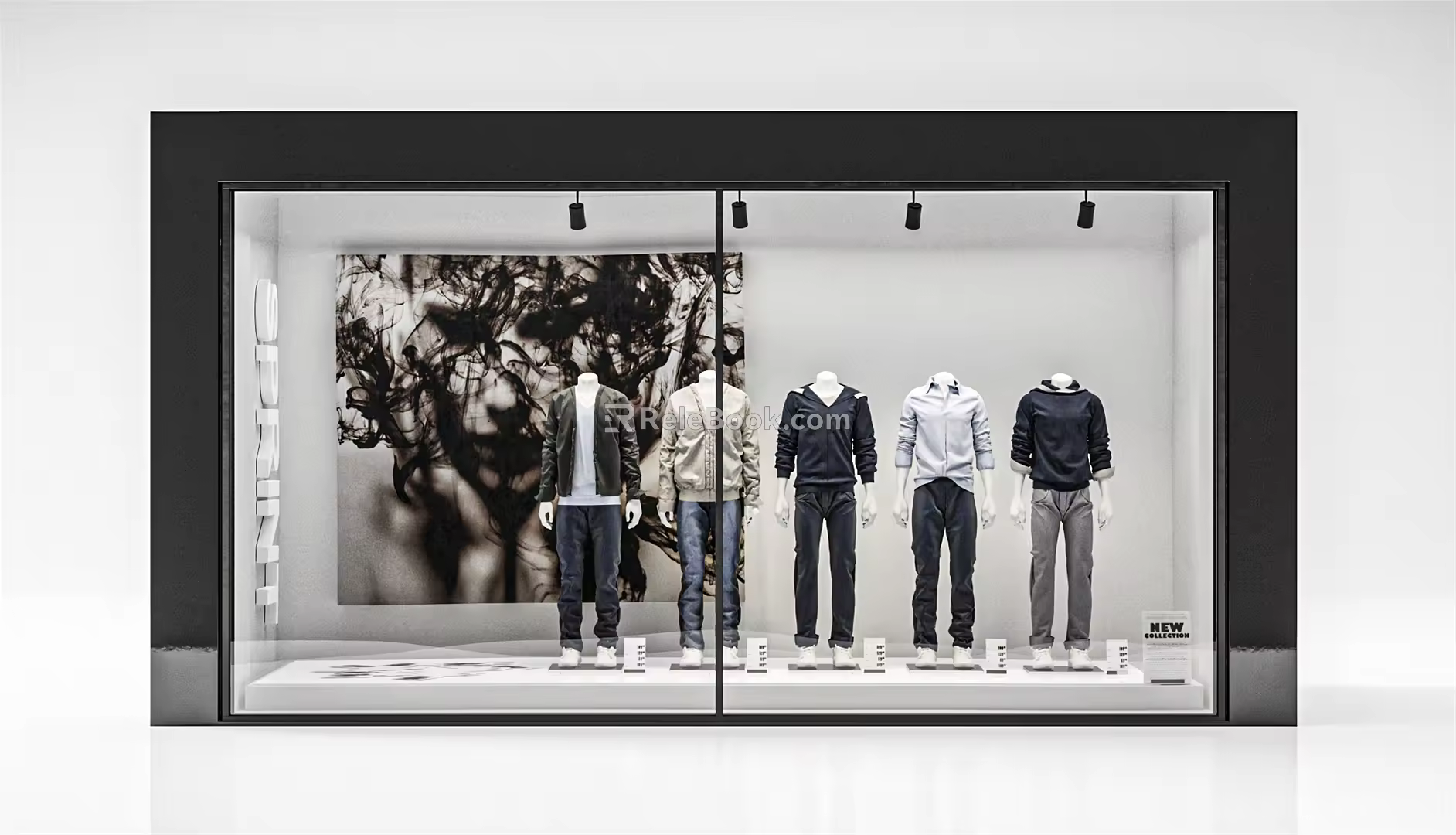 Modern Window Shop 3d model