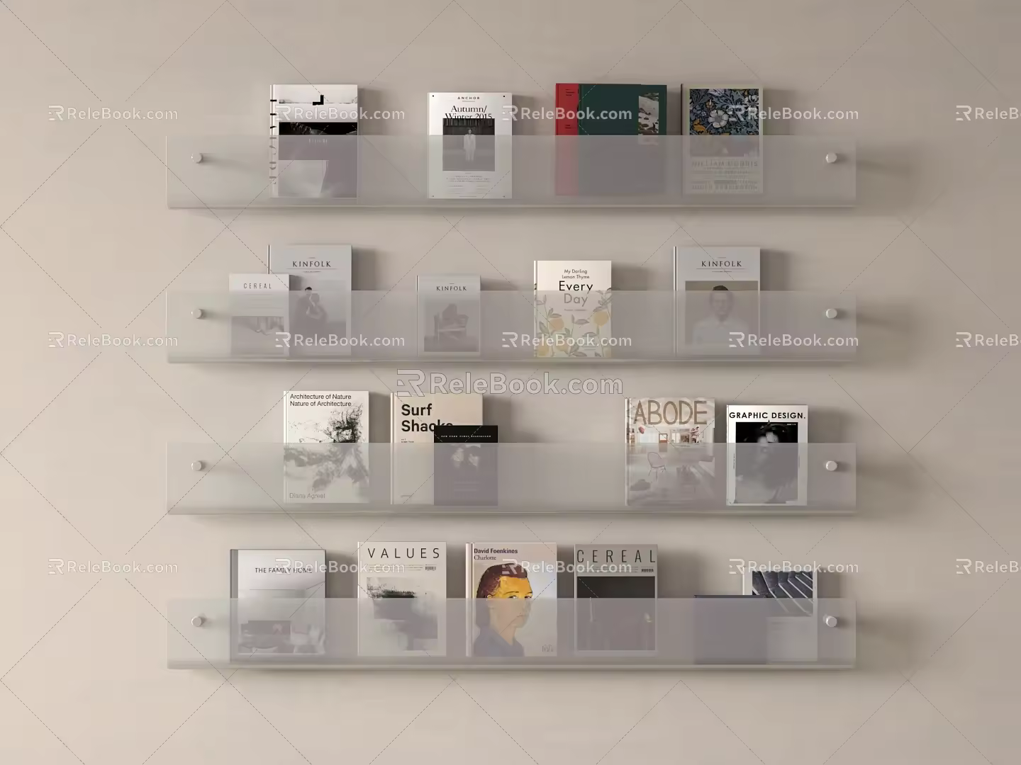 Bookshelf 3d model