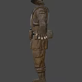 Military Style Brown Clothing with Hat Multiple Pockets and Tactical Gear for Outdoor Use