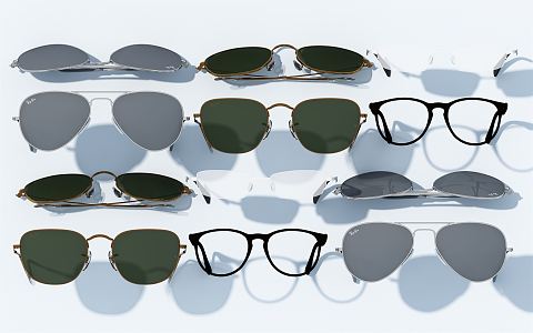 Modern Glasses 3d model