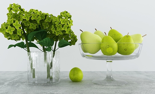 Modern fresh fruit 3d model