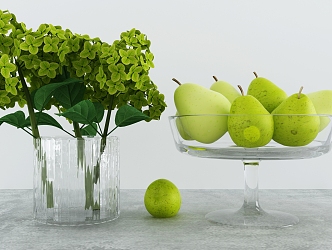 Modern fresh fruit 3d model