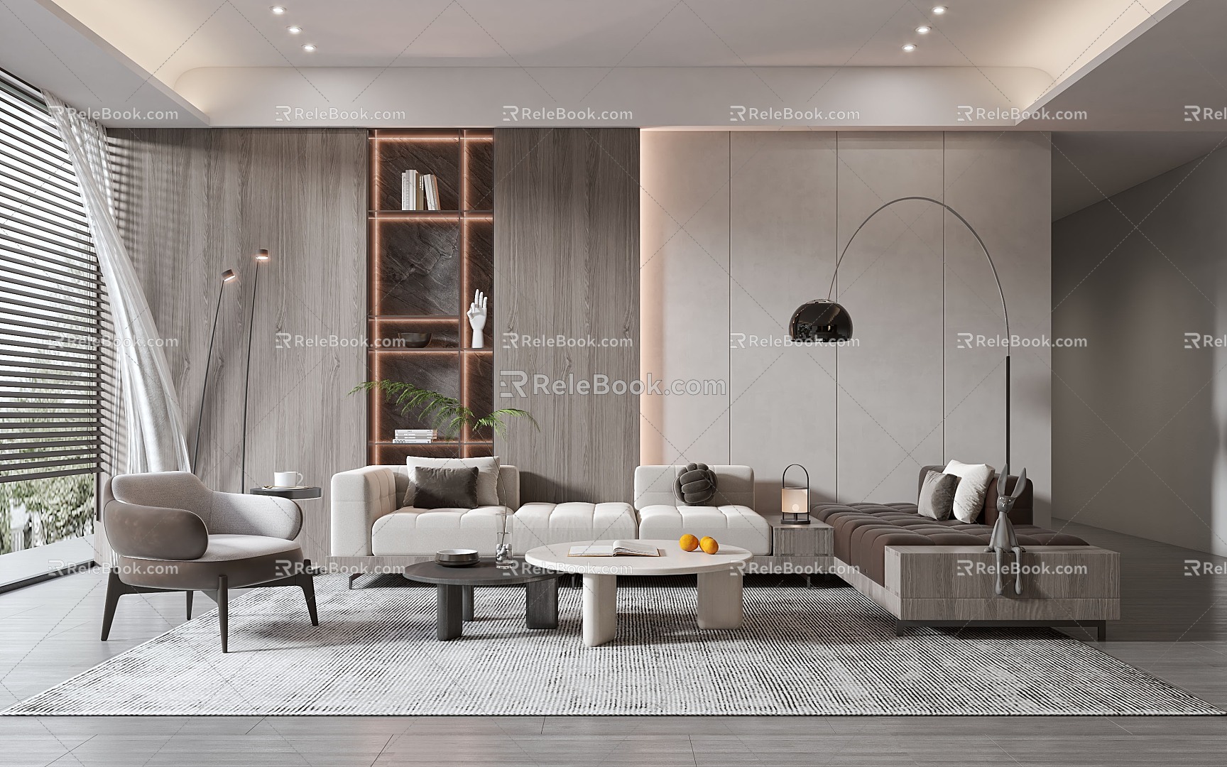 modern living room 3d model