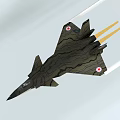 Multiple Fighter Jets Flying In Formation With Afterburner Trails And Military Markings