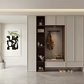 Modern Shoe Cabinet Design With Storage Bench Hanging Area And Decorative Elements