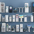 Touch and touch all-in-one machine guide video screen guide screen inquiry machine registration ticket withdrawal number ATM all-in-one machine 3d model