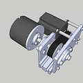 Mechanical Motor Gear Mechanism With Metal Frame And Shaft Components