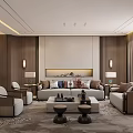 Modern Living Dining Area Interior Design With Sofa Dining Table And Neutral Tones 3d model