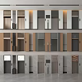 Modern Elevator Door Designs With Various Colors And Wall Mounted Panels 3d model