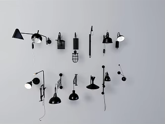 Industrial LOFT wall lamp 3d model