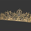 Luxurious Golden Crown With Diamond Embellishments And Intricate Filigree Designs On Reflective Surface