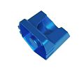 Durable Blue Hexagonal Metal Part With Smooth Surface And Central Hole 3d model